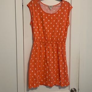 Loft, Medium, Orange with white accents Sun dress.